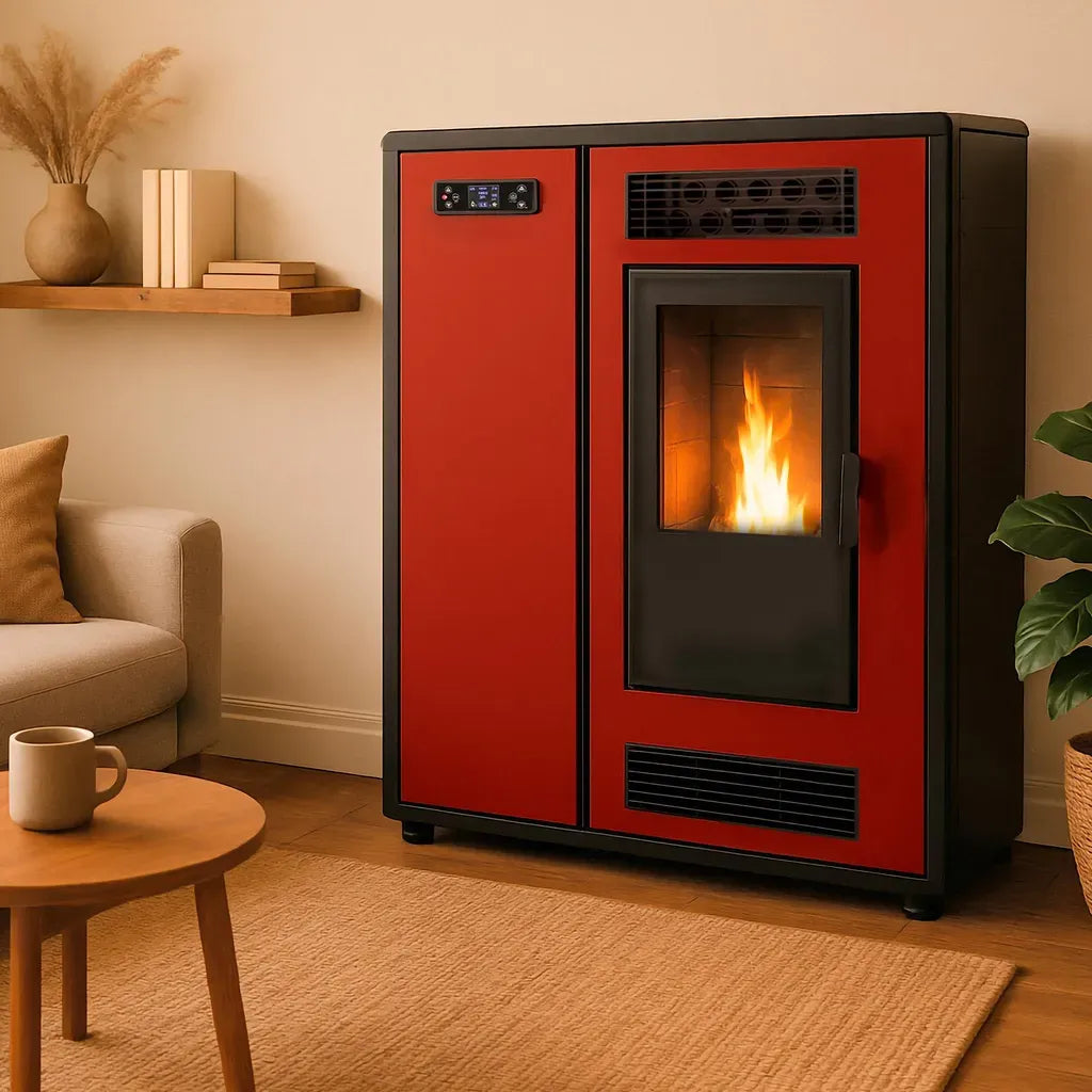 Sannover Astral Slim Pelletofen 12,2 kW Bordeaux – A+