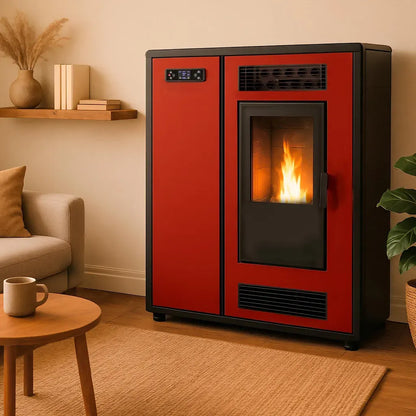 Sannover Astral Slim Pelletofen 12,2 kW Bordeaux – A+