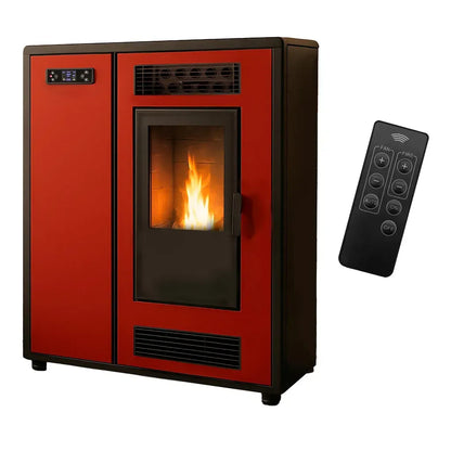 Sannover Astral Slim Pelletofen 12,2 kW Bordeaux – A+