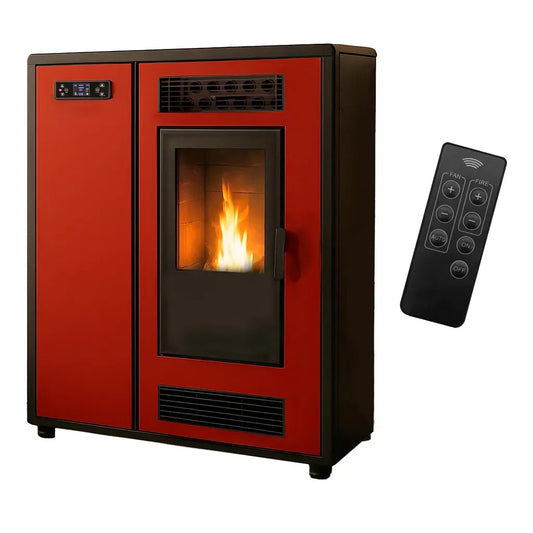 Sannover Astral Slim Pelletofen 12,2 kW Bordeaux – A+