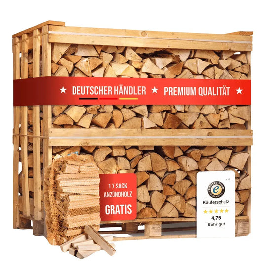 Premium Buchen Brennholz 1 RM / 1,6 SRM – 25 cm – 500 kg