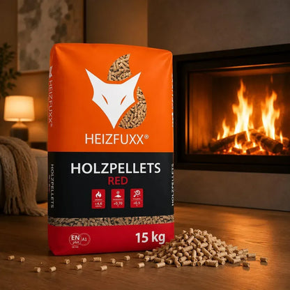Heizfuxx Red ENplus A1 Holzpellets 975 kg – 65 × 15 kg