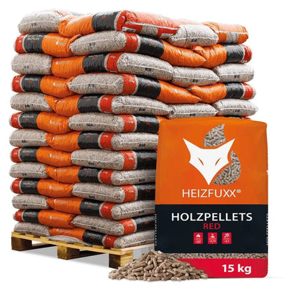 Heizfuxx Red ENplus A1 Holzpellets 975 kg – 65 × 15 kg