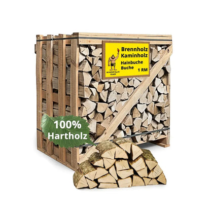 Neandertaler Feuer Brennholz Hartholz 1 RM – 25 cm – 490 kg