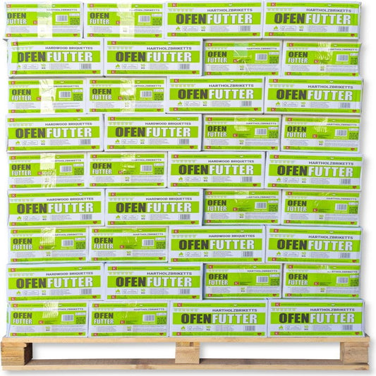 Nestro Holzbriketts 960 kg – Buche & Eiche – 96 × 10 kg (Karton)